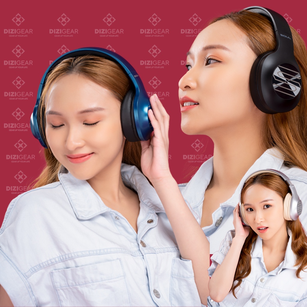 Tai Nghe Bluetooth Headphone Soul Ultra Wireless Âm Bass Điện Tử, BT 5.0, Nghe Đến 36H - Chính Hãng BH 12 Tháng Dizigear