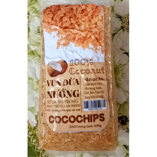 Vụn dừa nướng gói 500g làm trà sữa trứng nướng