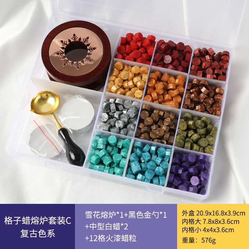 Bộ Dụng Cụ Đóng Dấu Sáp Bằng Đồng Đánh Bóng