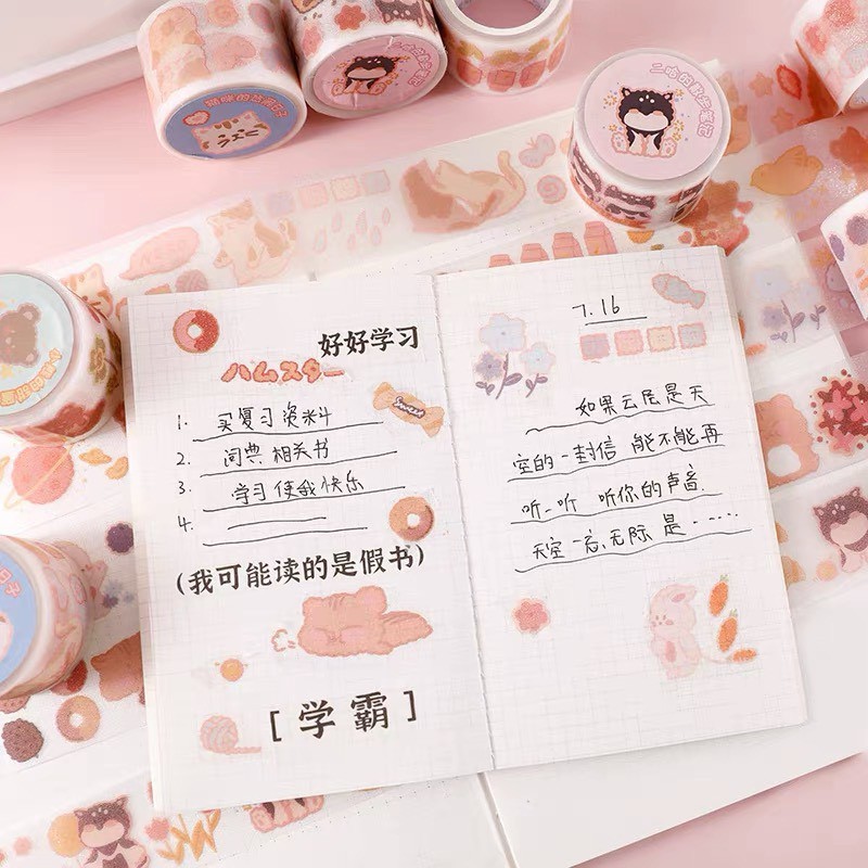 Washi tape hình động vật đáng yêu