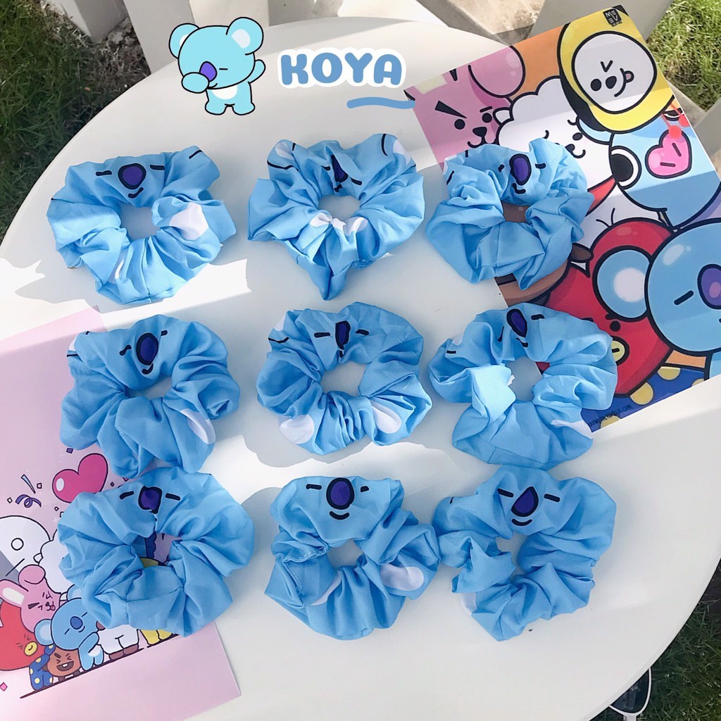 Cột Tóc Vải Scrunchies - Dây Buộc Tóc Scrunchies ( BT21 )