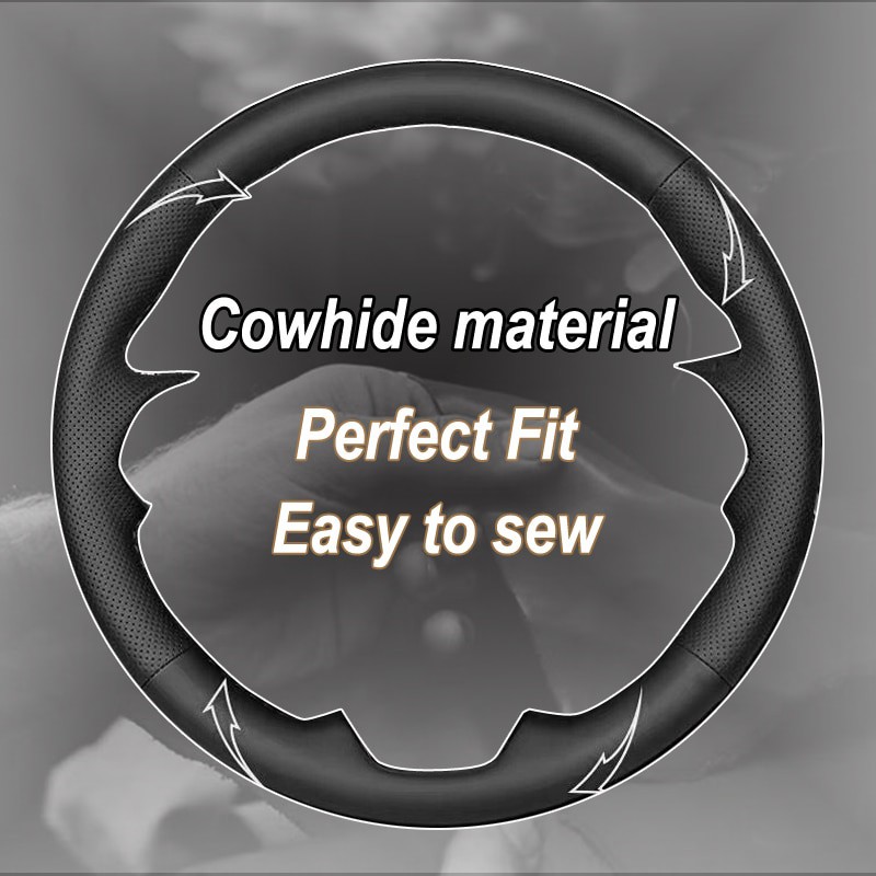 Vỏ Bọc Vô Lăng Bằng Da Bò Màu Đen Cho Honda Civic 8 2006-2009  2007 2008