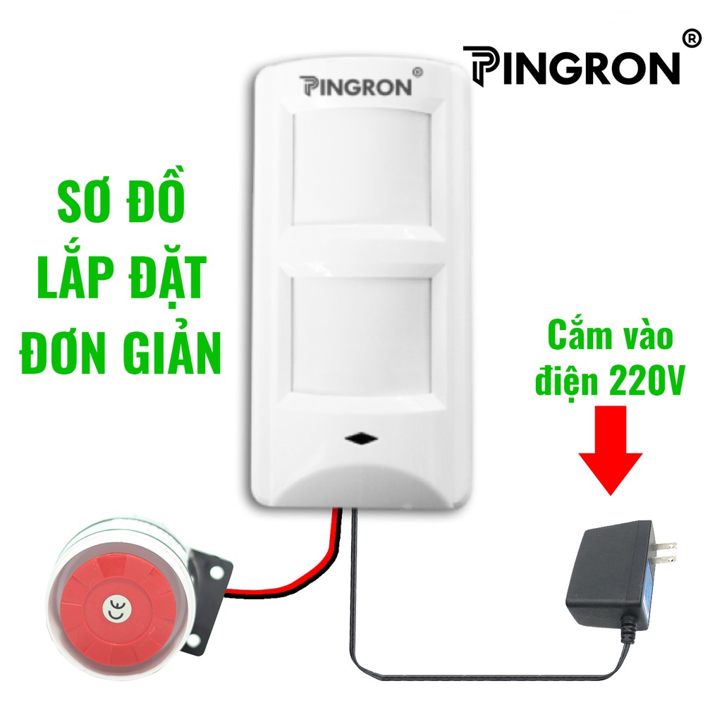 Thiết Bị Chống Trộm Hồng Ngoại Ngoài Trời Cho Vườn Lan PINGRON PR-DP04