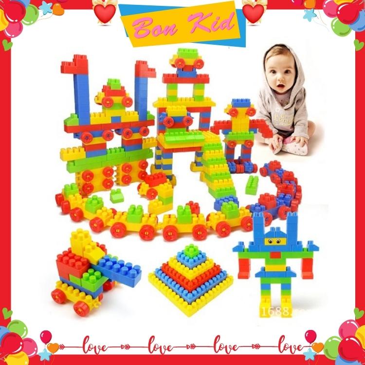 Đồ chơi lắp ghép xếp hình lego 130 chi tiết loại to cho bé phát triển trí tuệ