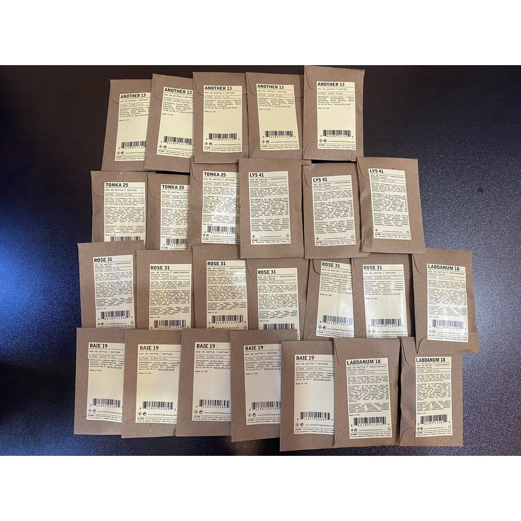 Nước Hoa Nam, Nữ Le Labo Santal 33, Another 13, Rose 31, Lys 41, Tonka 25, Baie 19, Labdanum 18 EDP 1ml