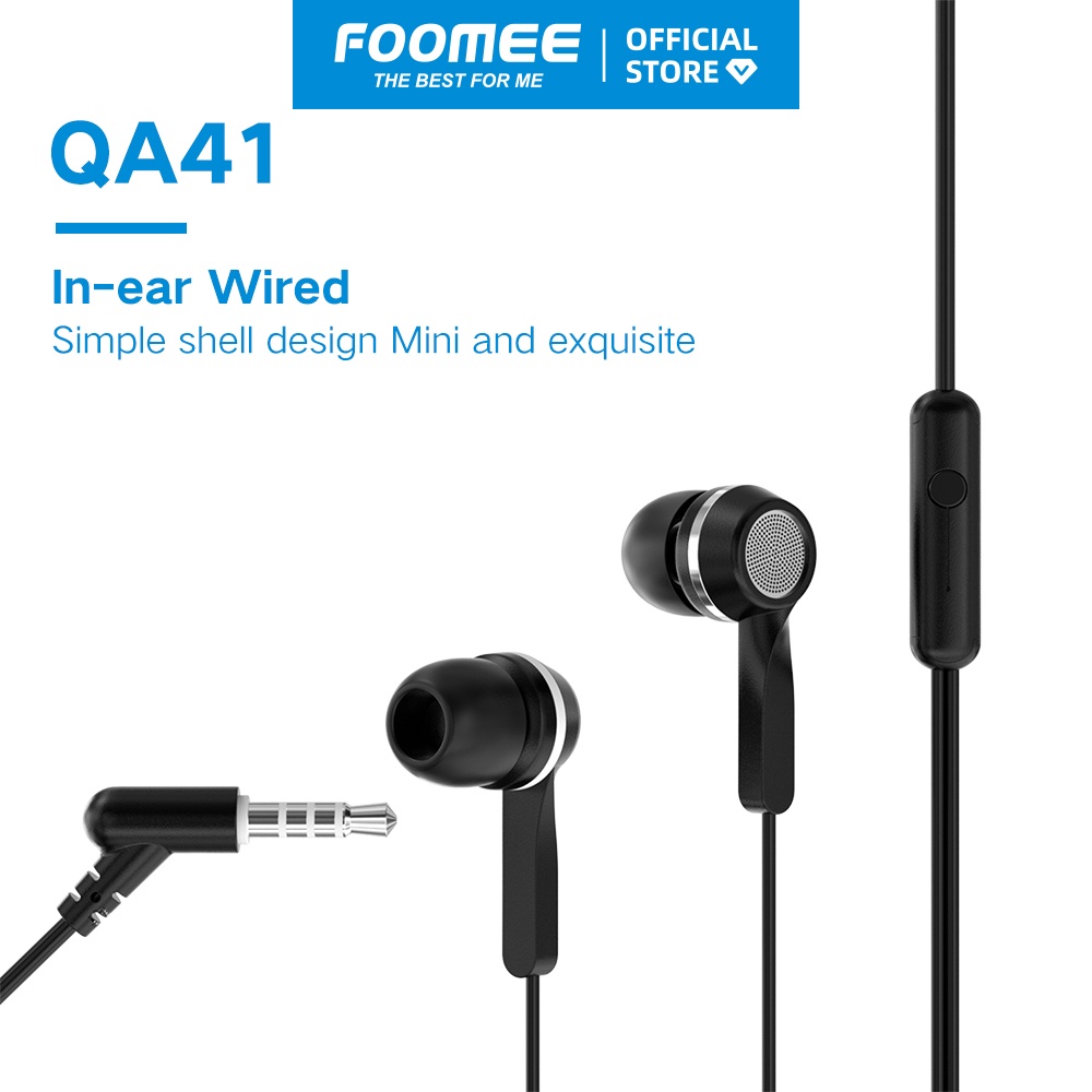 Tai Nghe Có Dây FOOMEE QA41 HiFi - Đầu cắm 3.5mm - Tích Hợp Micrô Tiện Lợi