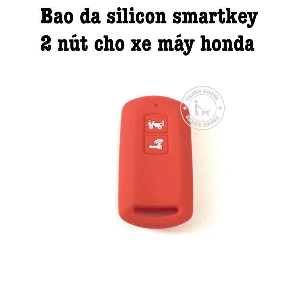 Bao da silicon smartkey 2 nút cho xe máy honda màu đỏ thanh khang 006001466