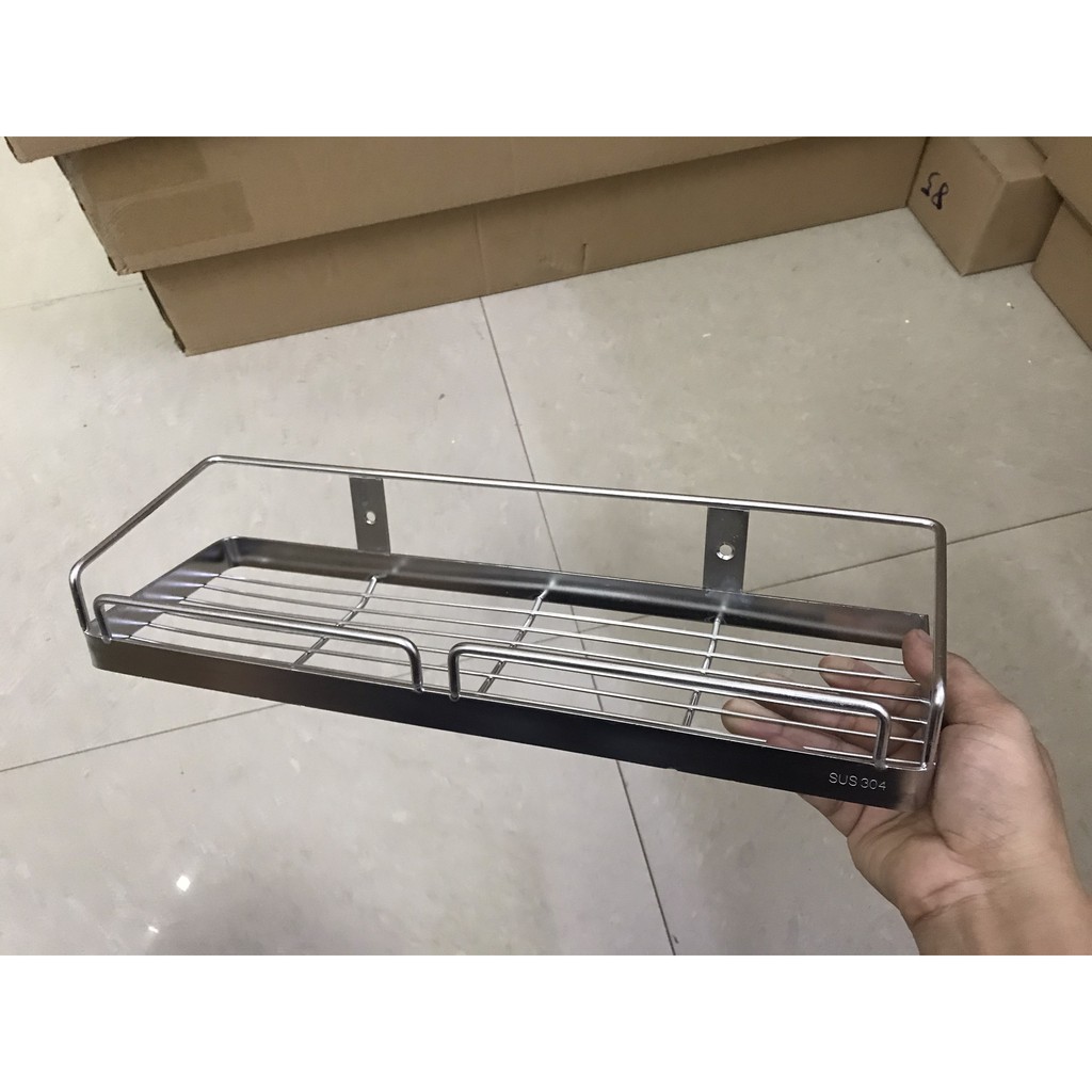 [INOX ĐẶC] Kệ inox thẳng đa năng chất liệu inox 304 không gỉ - Sử dụng nhà bếp (kệ gia vị), phòng tắm để đồ tiện lợi