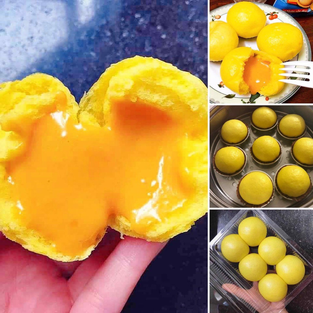 Bánh Bao Kim Sa Trứng Muối Tan Chảy Gói 6 Chiếc