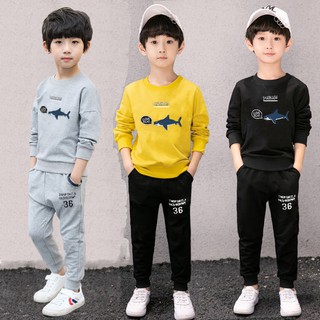 Sét bộ quần áo thu đông cá mập cho bé trai từ 18-28kg