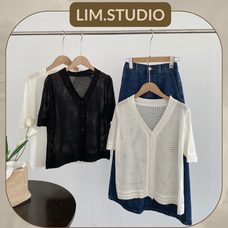 ÁO NÚT LƯỚI NGẮN TAY | lim.studio