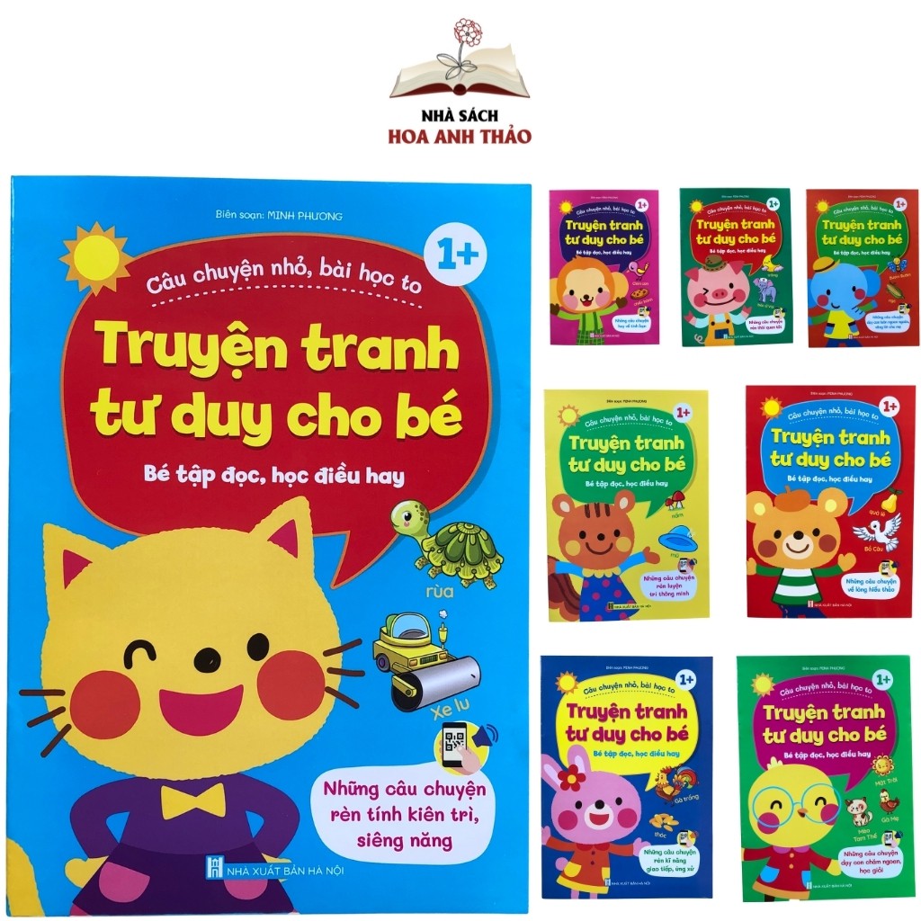 Sách - Truyện Tranh Tư Duy Cho Bé - Bộ 8 quyển dành cho các bé tập nói, tập đọc có File âm thanh nghe đọc kể truyện