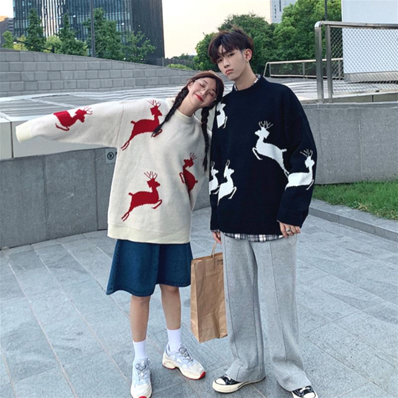 Áo Len Tay Dài Họa Tiết Giáng Sinh Thời Trang Cho Nam