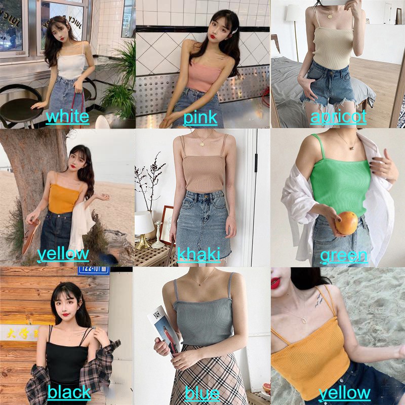 Áo dây màu trơn phong cách Hàn Quốc cho nữ | BigBuy360 - bigbuy360.vn