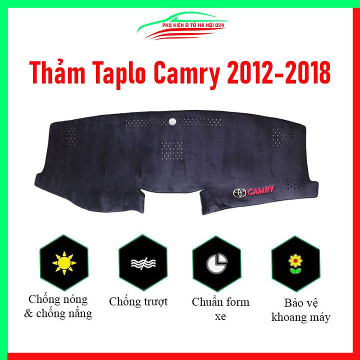 Thảm taplo xe ô tô Camry 2012-2018 chống nắng nóng làm mát xe mở rộng tầm nhìn