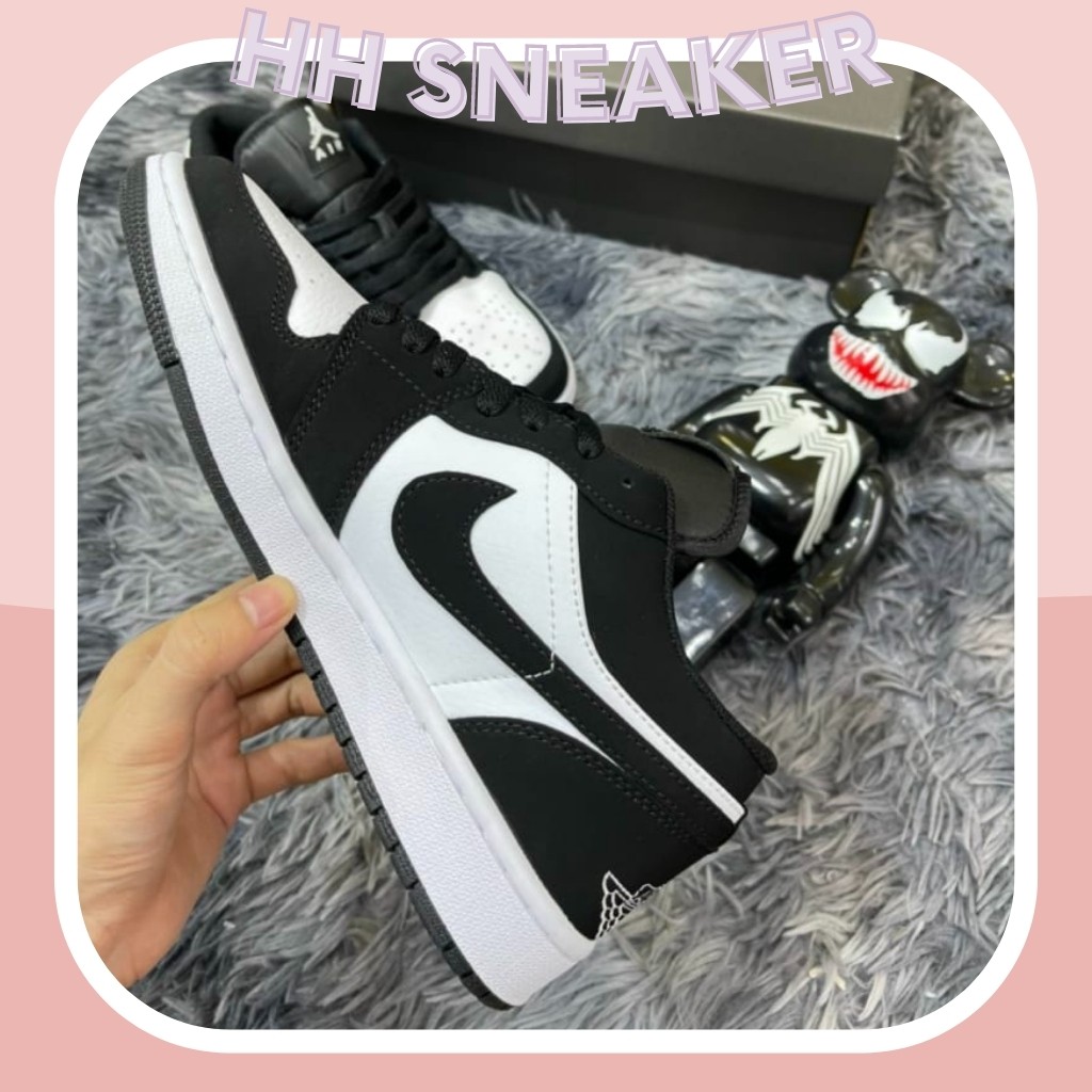 Giày 𝐉𝐨𝐫𝐝𝐚𝐧 1 low panda đen trắng cổ thấp, Giày JD1 low panda nam nữ bản đẹp basic full box bill