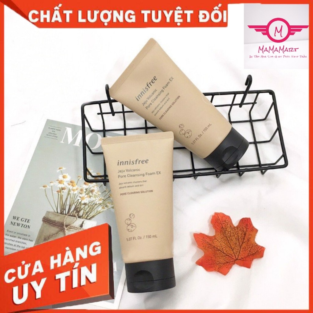 Sữa rửa mặt Innisfree tro núi lửa JEJU VOLCANIC PORE CLEANSING FOAM 150ml ( Hàn Quốc) dành cho da dầu cho da nhạy cảm