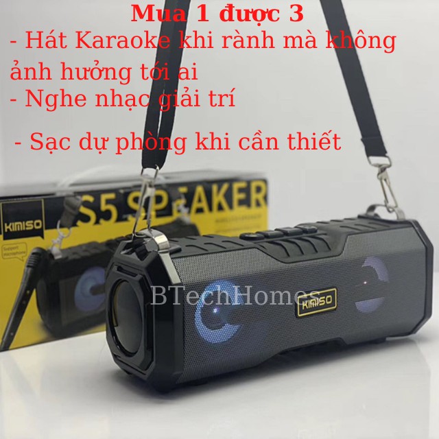 [ BH12 Tháng, Tặng Micro Hát Karaoke ] Loa Bluetooth KIMISO KM-S5BÁN CHẠY Loa Hát Karaoke Kết Nối Điện Thoại Máy Tính