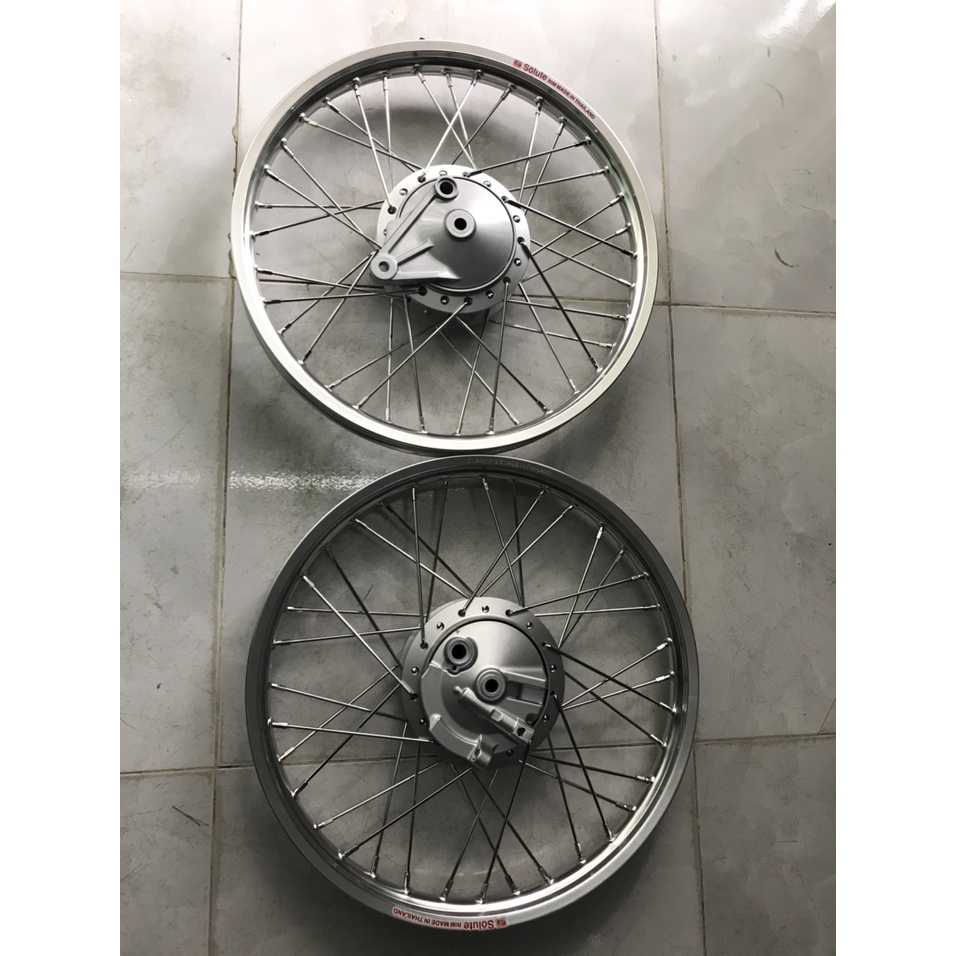 CĐN dành cho xe wave va dream đùm zin bạc wave 110 niềng nhôm bạc kèm má đùm trước và sau gắn như zin