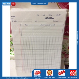 Giấy kiểm tra cấp 1,Giấy kiểm tra ô ly  HH  -  1 Tập 6 Tờ Đôi