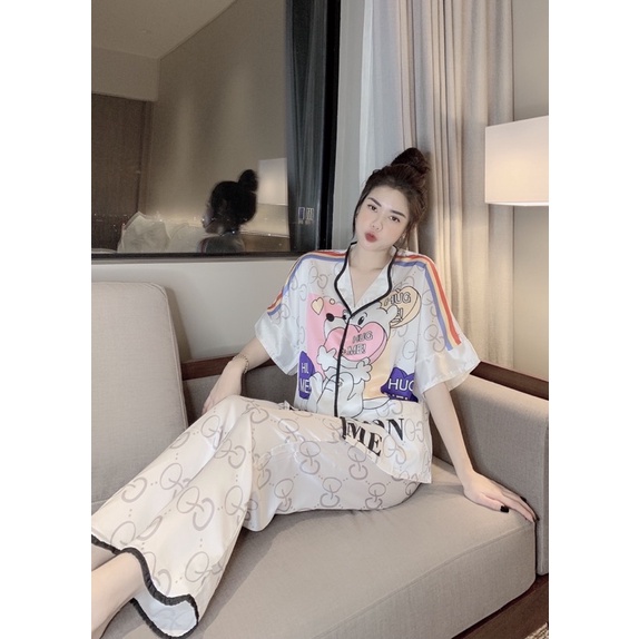 Đồ bộ Pijama lụa LATIN mẫu chuẩn tay ngắn siêu xinh 💕