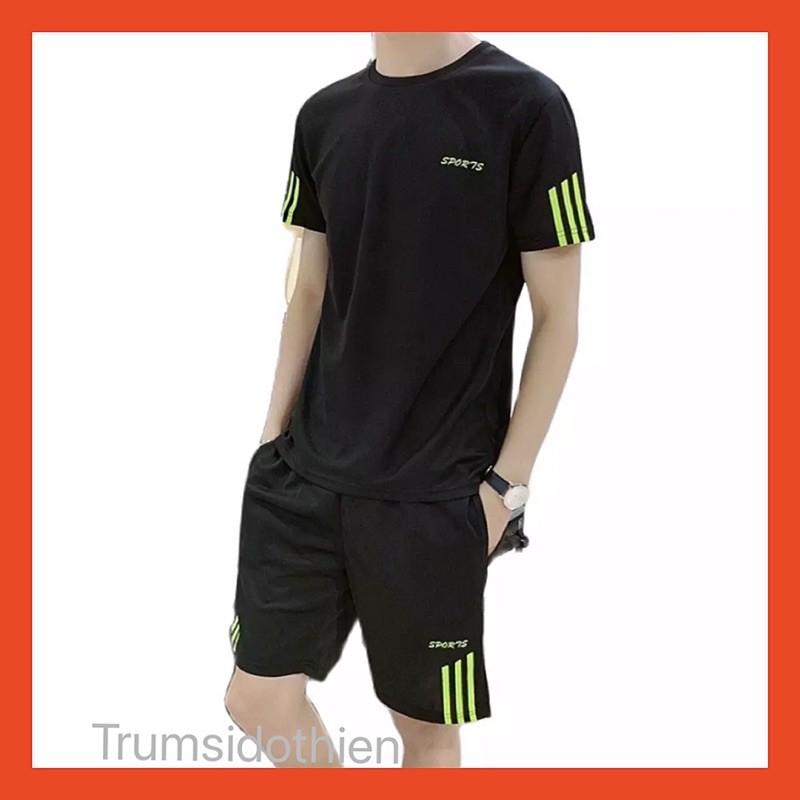 Đồ bộ nam Sport 3 sọc Unisex chất thun mè cao cấp bigsize dành cho nam nữ mặc nhà thể thao du lịch phong cách năng động