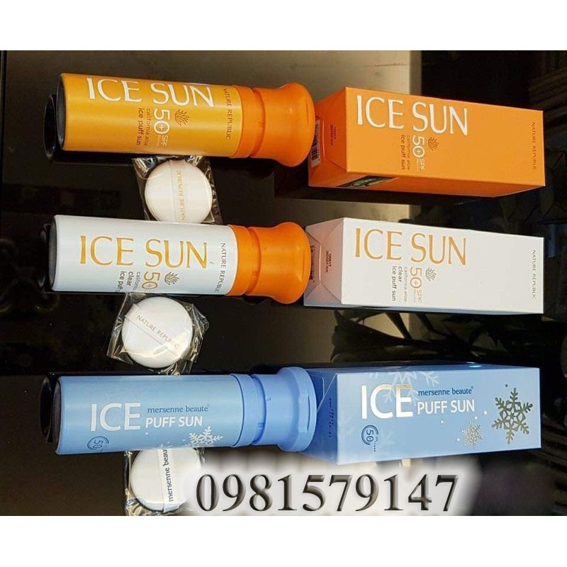 Kem Chống Năng ICE SUN SPF50+ chính hãng - xanh pha lê tuyết