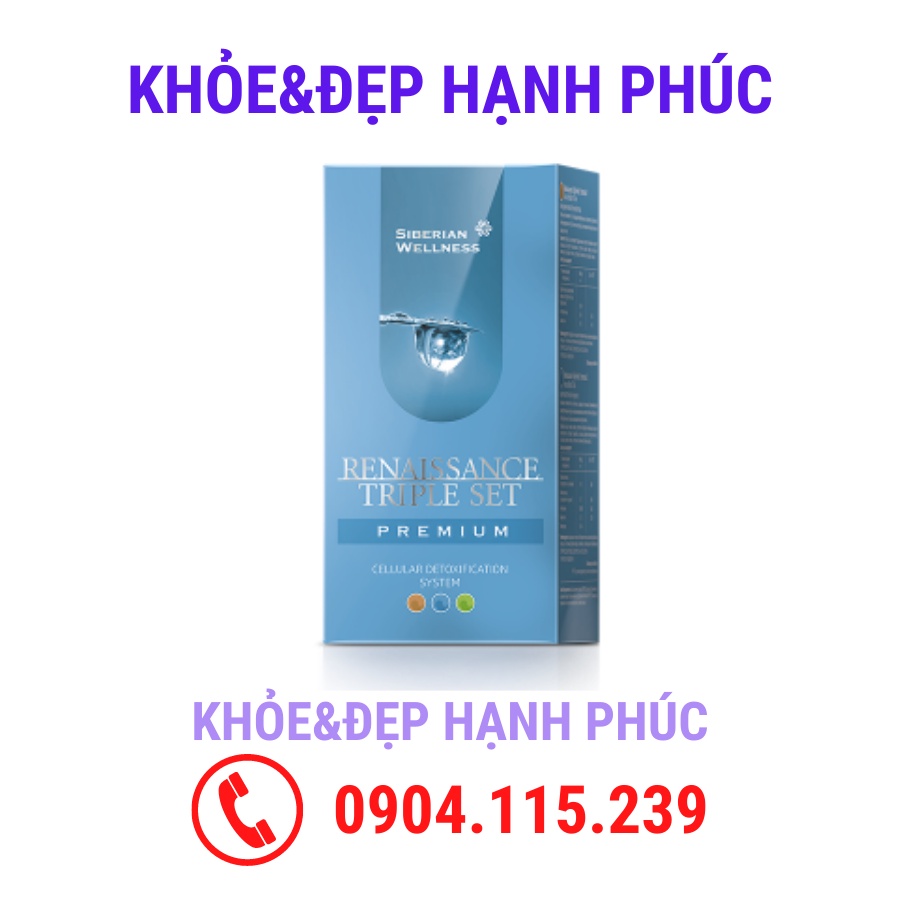 [ Bộ 3 thanh lọc thải độc ] Thực phẩm bảo vệ sức khỏe Renaissance Triple Set – 3 lọ/hộp 180 viên