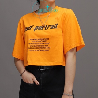 Áo croptop nữ tay ngắn có cổ kiểu tròn crt sơ mi thun đẹp phông crop top nữ nhiều màu Jumbo