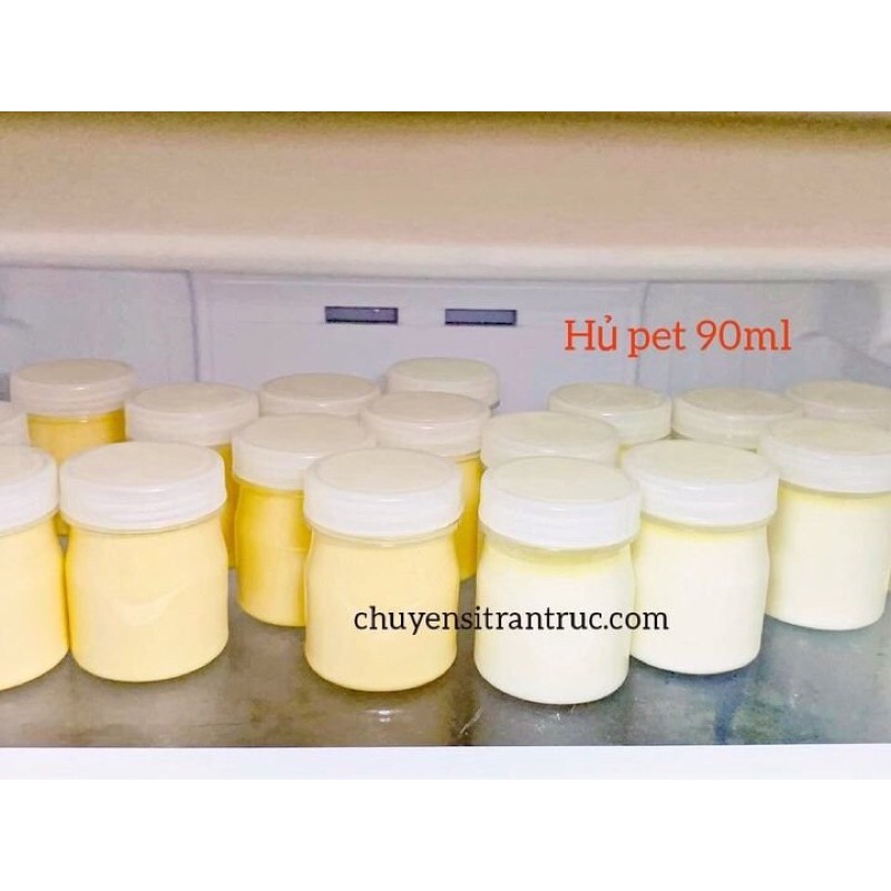 Combo 100 Hũ Nhựa Sữa Chua PET 90ml  \ Hủ làm yaourt nhựa cao cấp -ChuyenSiTranTruc