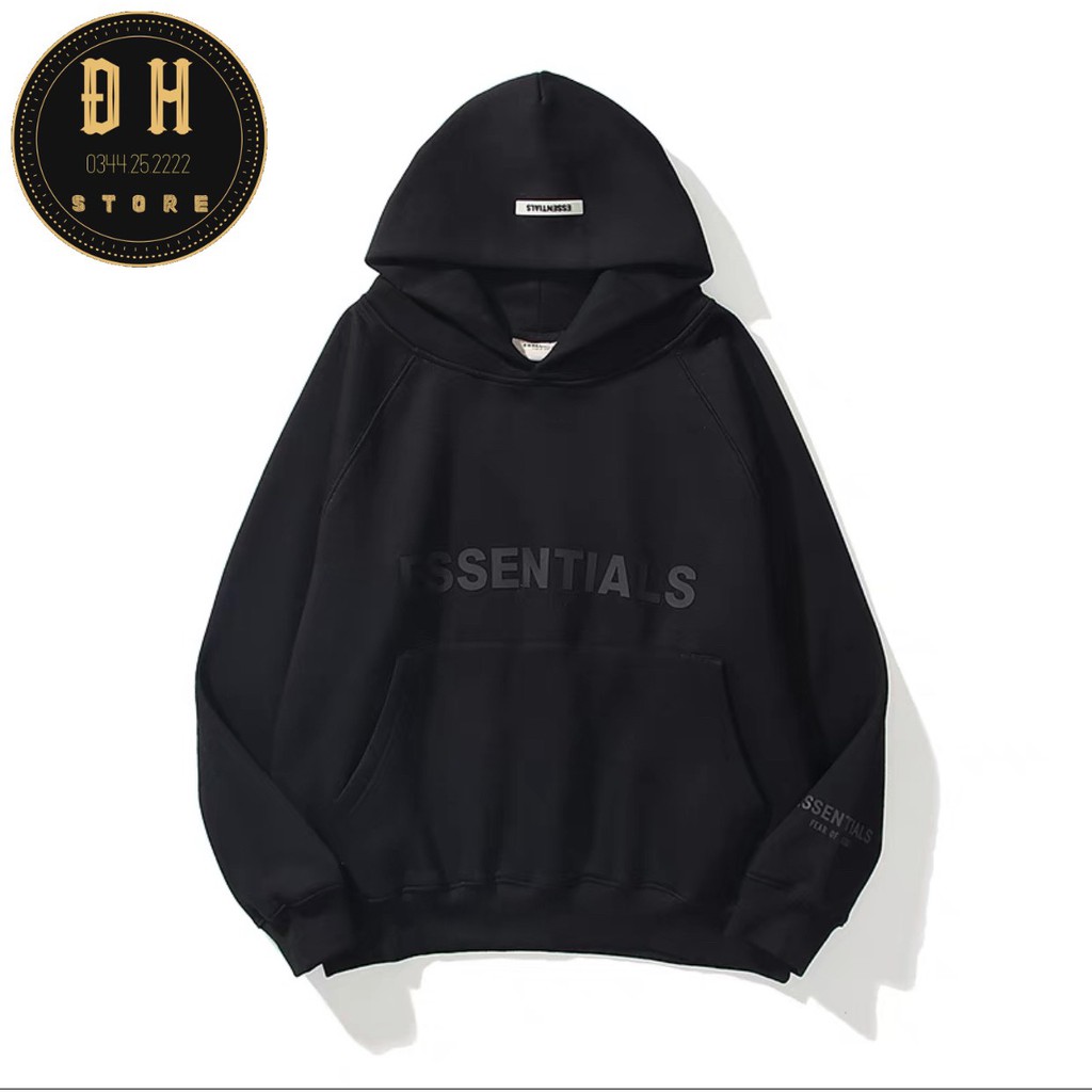 Áo Khoác Hoodie Nỉ Cao Su Nổi Nam Nữ Có Mũ Form Rộng ESSENTIALS Nhiều Màu Unisex Ulzzang | BigBuy360 - bigbuy360.vn