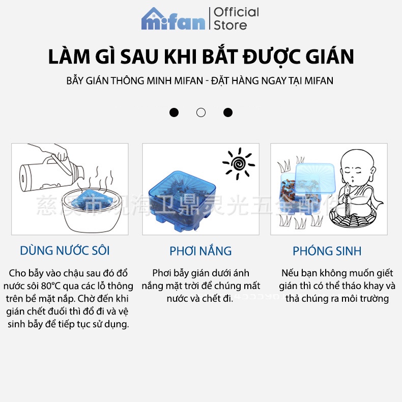 Bẫy Gián Thông Minh Mẫu Mới 2021 Mifan - Thiết Kế 2 Tầng, 8 Cửa Bẫy - Hiệu Quả Cao, An Toàn, Không Hoá Chất