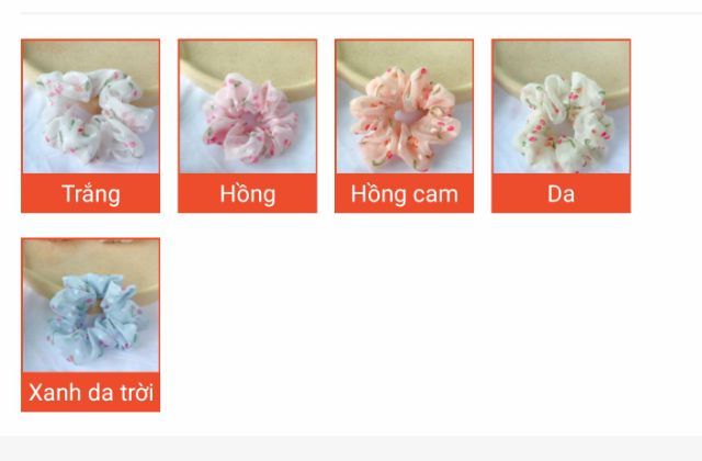 Crunchies - Dây chun buộc tóc voan hoa nhí cực xinh