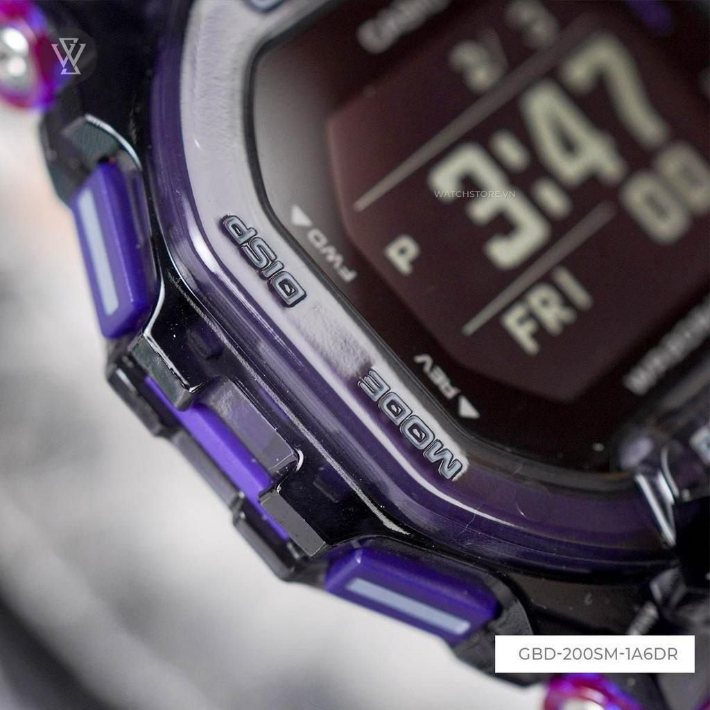Đồng Hồ Điện Tử Nam Casio G-Shock WATCHSTORE GBD-200SM-1A6DR Thiết Kế Mặt Kính Khoáng 46mm Phong Cách Trẻ Trung
