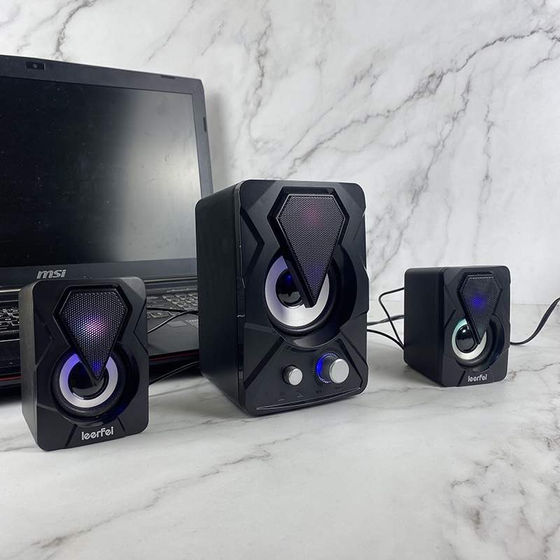 Loa máy tính để bàn mini LED cây bass mạnh loa vi tính cây pc MOCADO L1307