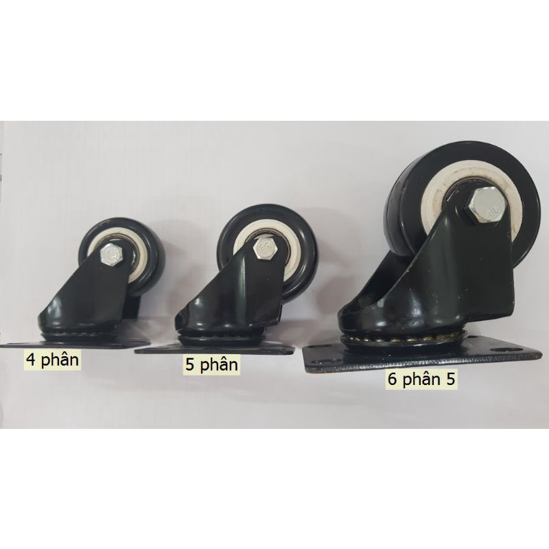 Bánh xe 4 phân, 40mm, không khóa