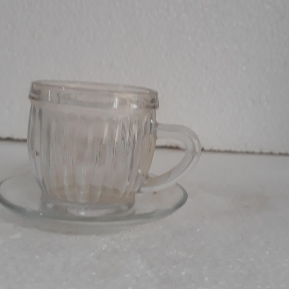 Bộ 6 cốc và 6 đĩa thủy tinh Việt Tiệp cao cấp
