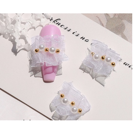 charm nơ nhún trang trí nail