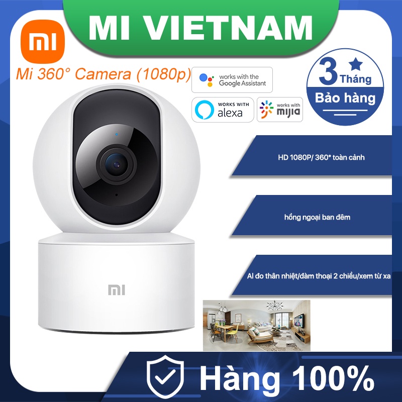 Camera IP Xiaomi camera Wifi 1080P xoay 360 PTZ SE , đàm thoại 2 chiều , cảm biến cảnh báo chuyển động