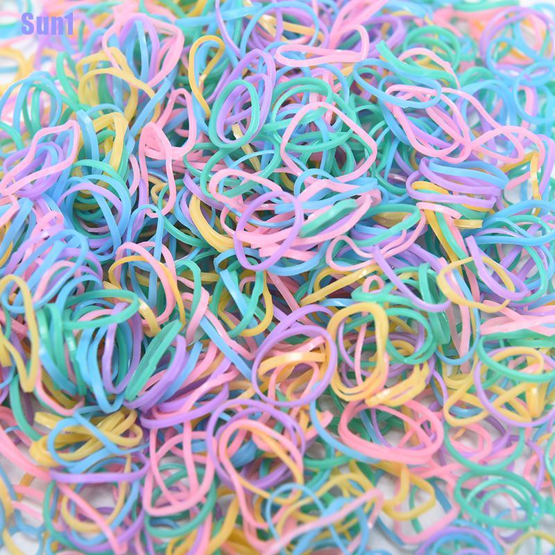 Set 1000 dây buộc tóc co giãn nhiều màu sắc cho nữ