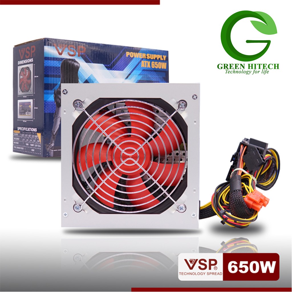 [Chính Hãng] Nguồn VSP 650W Full Box - Kèm Dây Nguồn Bảo Hành 24 tháng