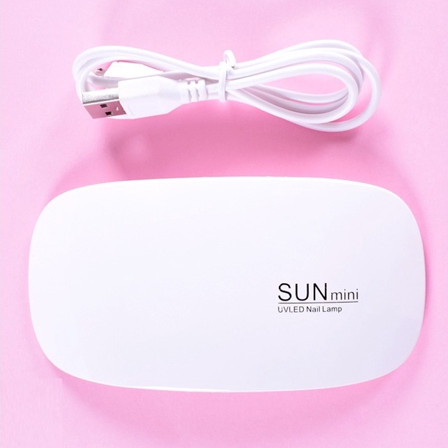 Máy Sấy Móng Tay Mini UV LED 6W 4 Màu Cáp USB Di Động Sử Dụng Tại Nhà sơn Móng tay, chân làm khô sơn