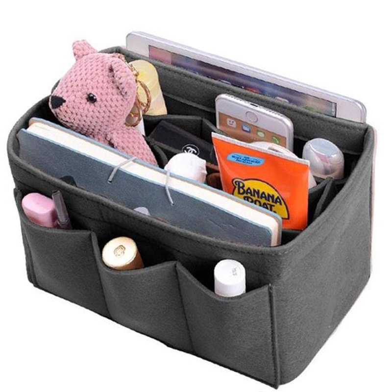 Ngăn đựng đồ chèn bên trong túi xách EVERTONER đa năng tiện dụng bằng vải nỉ cao cấp