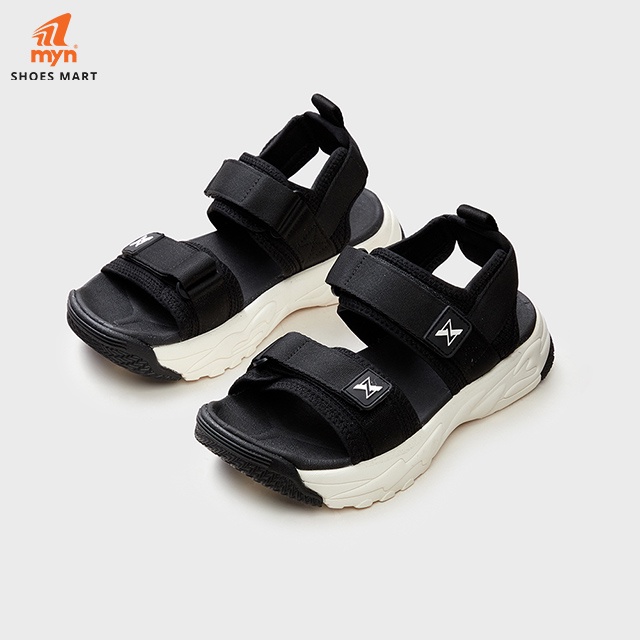 Sandal Nữ ZX The Hustel 2818 All Black 2 quai bản to đế EVA 4.5 cm chống trơn, chống xẹp lún