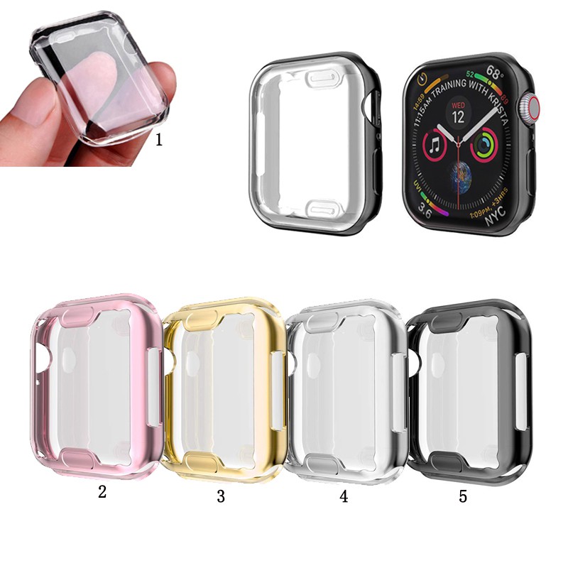 Vỏ bảo vệ chất liệu TPU cho đồng hồ Apple 6/SE/5/4/3/2/1 38mm 42mm 40mm 44mm