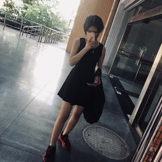 [NGODT1120 - giảm thêm 15k]  Váy xòe hở lưng màu đen