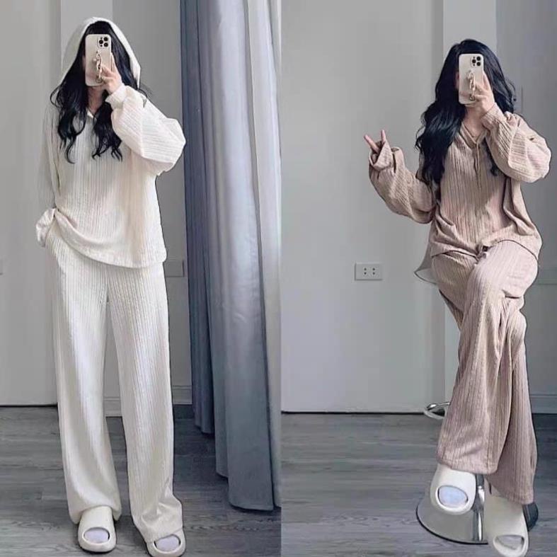 2408# Bộ Hoodie Len Gân