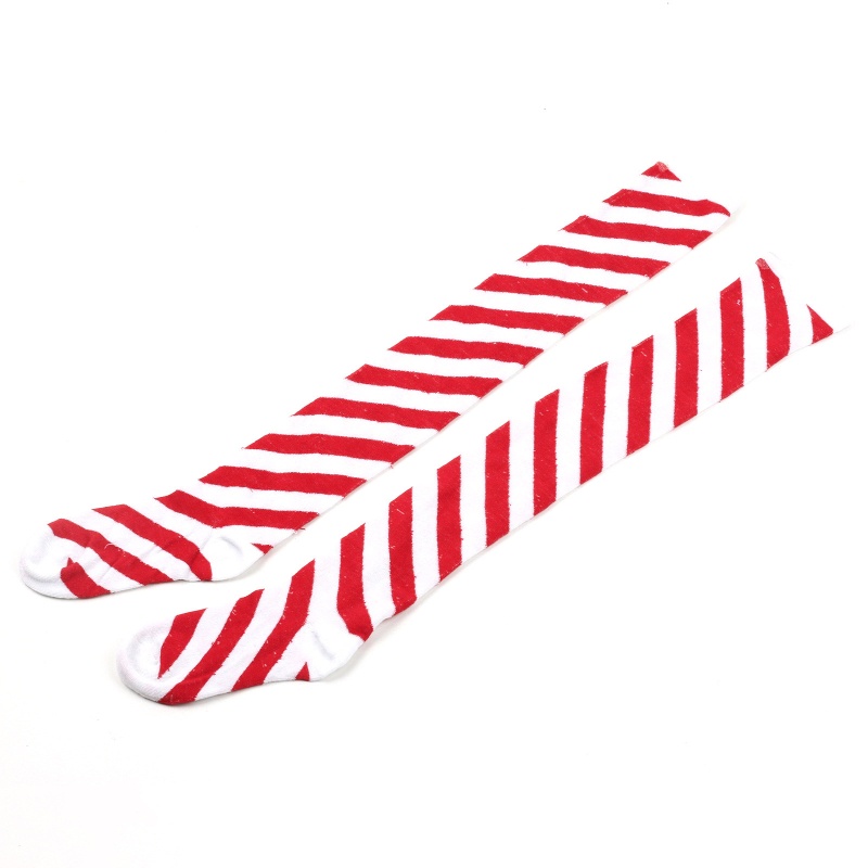 XIXI Tất Dài Qua Gối Họa Tiết Giáng Sinh Thời Trang Cho Nữ