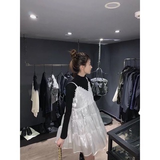 (Ảnh Thật- Có sẵn ) Đầm dây trắng xoè