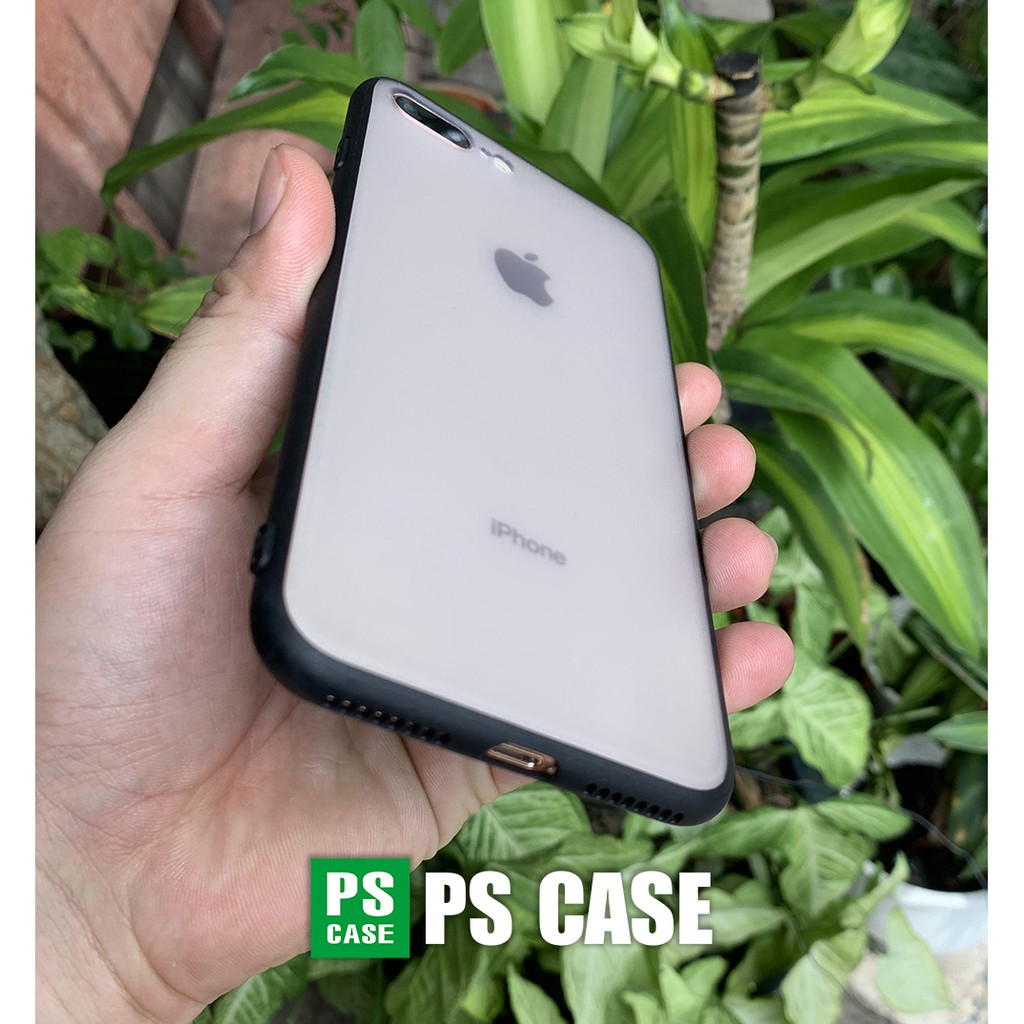 Ốp lưng iPhone 7 Plus, iPhone 8 Plus, viền dẻo đen cao cấp - PS Case phân phối